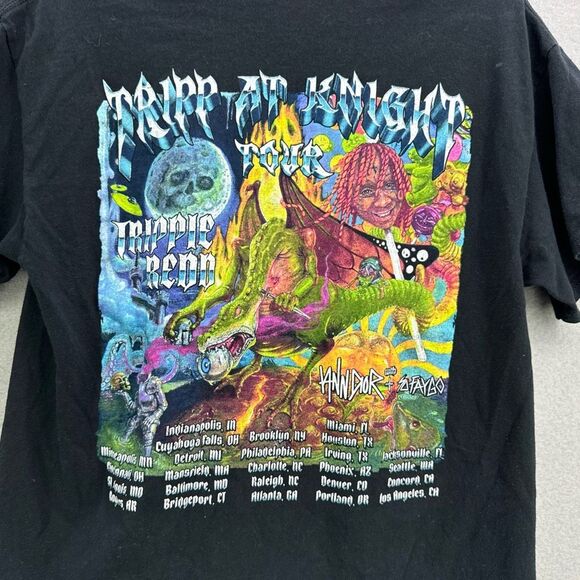 Trippie Red ‘Trip At Knight’ Tour 2021 T-shirt Black Spooky Size M - Picture 4 of 8